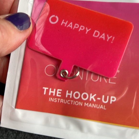 Three OVenture pieces:  Credit card pouch, leather key/phone ring & phone hookup - Picture 5 of 5